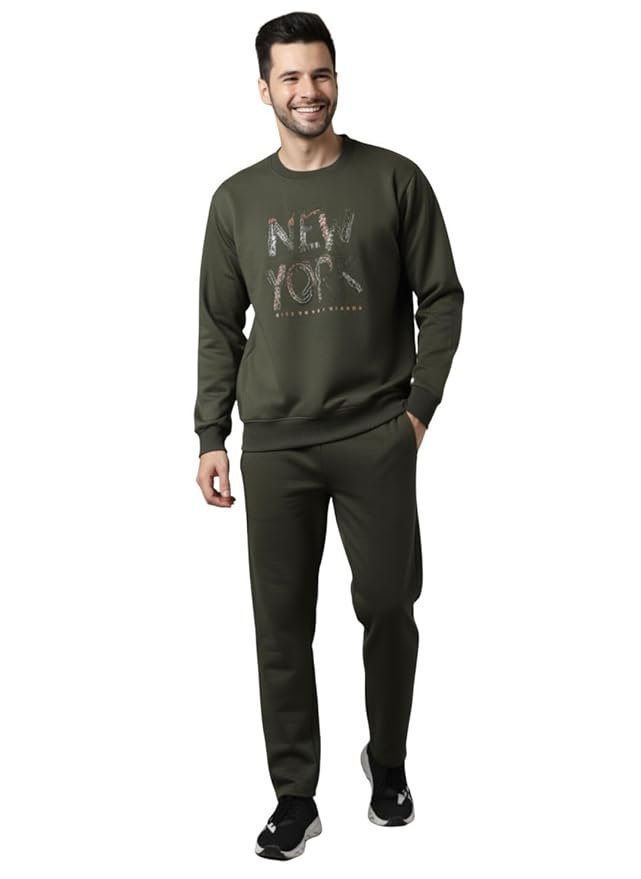 Mack Jonney Graphic Print Track Suit for men | Co-ord Set | Warm Fleece Tracksuit Set | Full Sleeve Sweatshirt